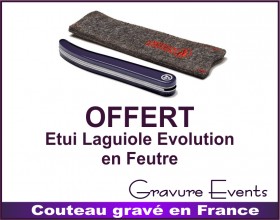 BLACK FRIDAY -50% Couteau Laguiole Evolution - Bleu - avec DESSIN - Cadeau personnalise personnalisable - 3