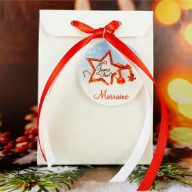 Boite de Chocolat Marraine & Mini Déco de Sapin - Cadeau personnalise personnalisable - 1