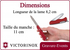 Couteau Suisse Victorinox - Alpiner Tire Bouchon Rouge - Cadeau personnalise personnalisable - 2