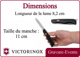 Couteau Suisse Victorinox - Sentinel Noir - Cadeau personnalise personnalisable - 2