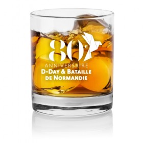 Verre à Whisky D-Day - Logo Normandie 80e Anniversaire - Cadeau personnalise personnalisable - 1