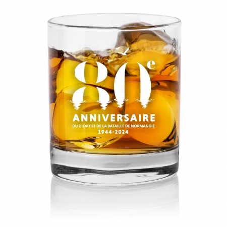 Verre D-Day - Logo 80e Anniversaire Mod.2 - Cadeau personnalise personnalisable - 1