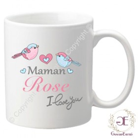 Votre maman aime les oiseaux et la nature, ce mug imprimé est fait pour elle.