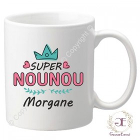 La fin de contrat pour votre nounou approche, offrez lui un mug personnalisé, pour une super Nounou.