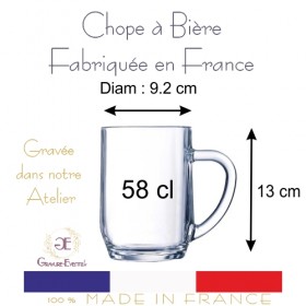 Chope à Bière - Logo - Cadeau personnalise personnalisable - 2