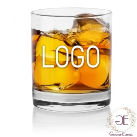 Votre logo d'entreprise gravé sur un verre à whisky et à offrir à vos clients.