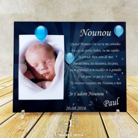 Un cadeau à offrir, à la Nounou, de votre enfant, personnalisé avec la photo de votre choix.