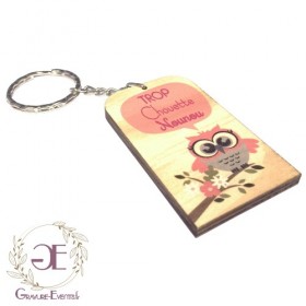 Pour une Nounou trop chouette, ce porte clef créé en France, à offrir à la nounou de votre enfant.