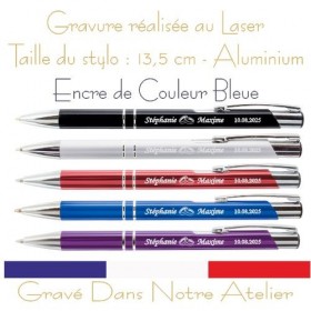 Stylo Mariage personnalisé - Mod. Alliances - Cadeau personnalise personnalisable - 2