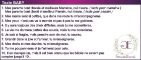 Texte BABY - 10 commandements