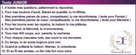 Texte JUNIOR - 10 commandements