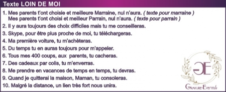 Les 10 Commandements De La MARRAINE - Plaque Acrylique Gravée, Cadeau Original Pour Baptême Et Communion