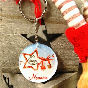 Un petit porte clé "Joyeux Noël Nounou" à offrir à la meilleur des Nounous.