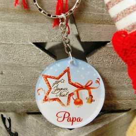 Pour votre papa, un cadeau de Noël efficace, un porte clef "Joyeux Noël Papa".