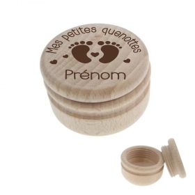 Souvenir personnalisé chute de dents enfant en bois - Modèle Petits Pieds