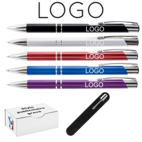 Votre logo d'entreprise personnalisé sur un stylo en aluminium et gravé dans un atelier en Normandie.