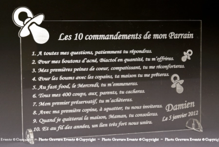 10 Commandements Parrain Marraine Mod.Tototte - Cadeau personnalise personnalisable - 1 10 Commandements Parrain Marraine Mod.Tototte - Cadeau personnalise personnalisable - 1