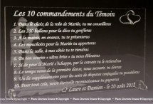 Les 10 Commandements du Témoins de Mariage - Cadeau personnalise personnalisable - 2