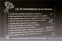 10 Commandements Parrain Marraine - Modèle Calice - Cadeau personnalise personnalisable - 3