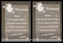 Poème Nounou - Mod. Bonhomme de Neige - Cadeau personnalise personnalisable - 1