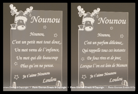 Poème Nounou - Mod. Cerf - Cadeau personnalise personnalisable - 1