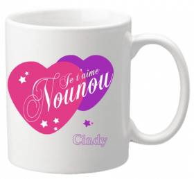 Mug Nounou je t'aime Mod.5 - Cadeau personnalise personnalisable - 1