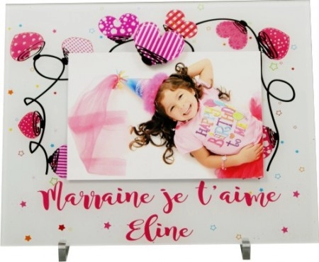 Cadre Photo Parrain Marraine (mod.A) - Cadeau personnalise personnalisable - 1 Cadre Photo Parrain Marraine (mod.A) - Cadeau personnalise personnalisable - 1