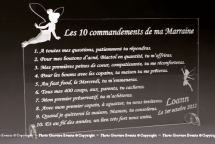 10 Commandements Parrain et Marraine Mod. Fée - Cadeau personnalise personnalisable - 1