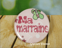 Carte postale Badge - Veux tu être ma Marraine (Mod BMr) - Cadeau personnalise personnalisable - 3