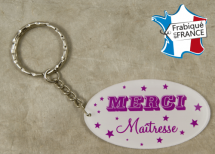 Porte Clef Merci Maîtresse (bac38#1) - Cadeau personnalise personnalisable - 1
