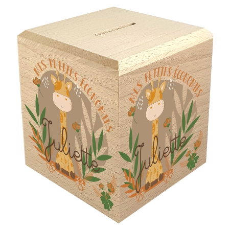 Tirelire en Bois Personnalisée