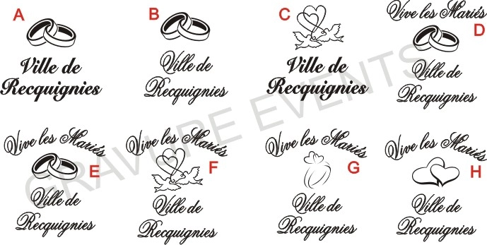 Verre gravé logo mairie - coffret cadeau mariage